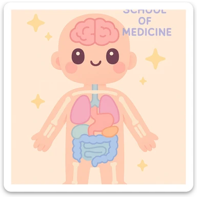 human anatomy subject of school of medicine sticker