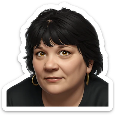 realistic portrait of girl sticker