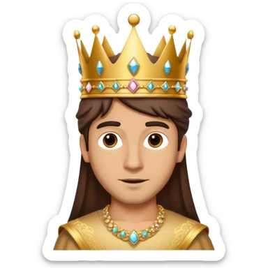 middle eastern man wearing a princess crown sticker