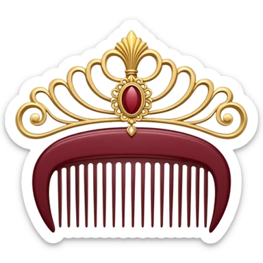 burgundy royal comb sticker