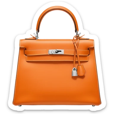 hermes kelly pastel orange color bag sticker