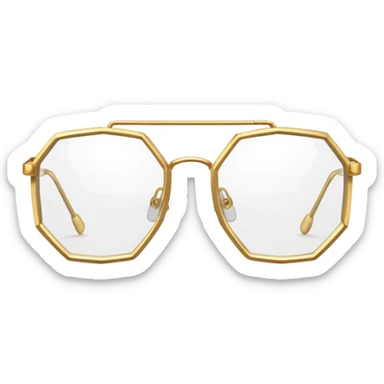 hexagon glasses sticker