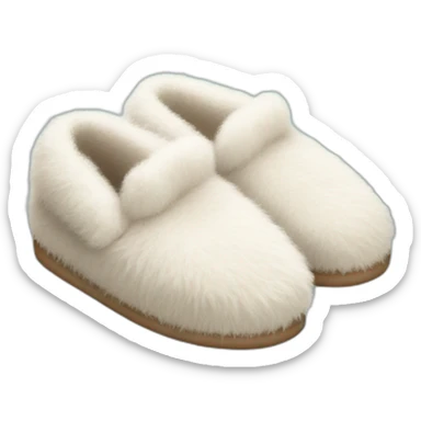 Fluffy slipper sticker