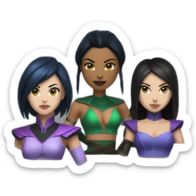 Kitana, Mileena, Jade sticker