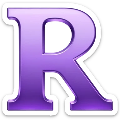 purple letters sticker