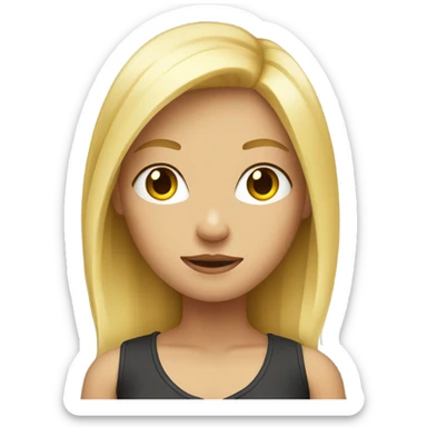 Sassy blonde girl sticker