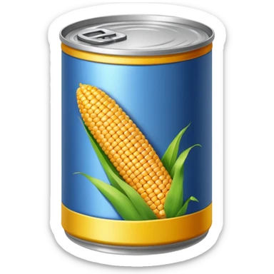 Can of corn sticker