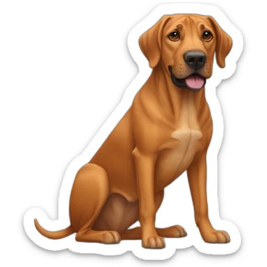 Dog Canine Rhodesian Rigdeback Full-height sticker