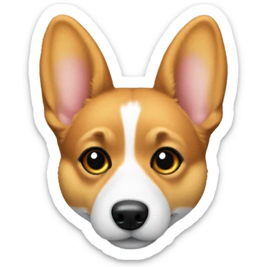 Corgi Pembroke wearing a baret sticker