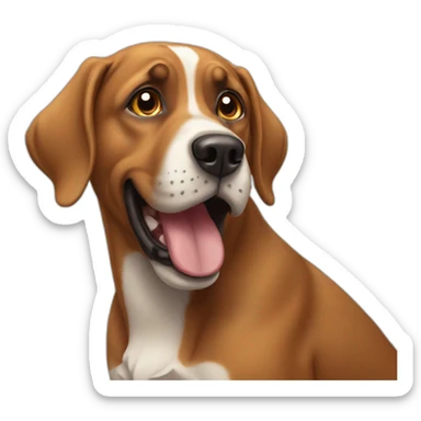 Dog astonished sticker