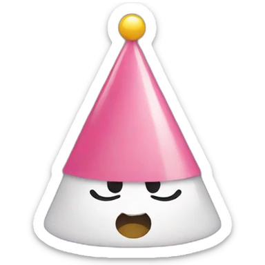 crying face birthday hat sticker