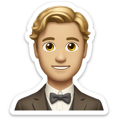The jay Gatsby with champagne light brown hair sticker