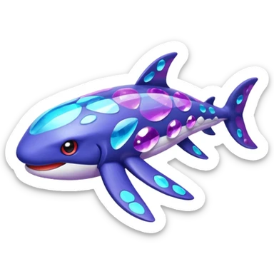 Pokemon legendary purple and cian crystal kyogre sticker