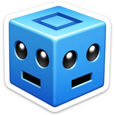 geometery dash cube sticker