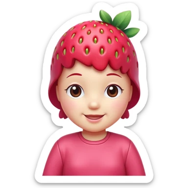 Sonny angel with fruit head sticker