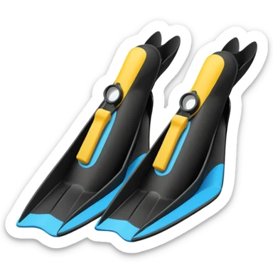scuba diving fins sticker