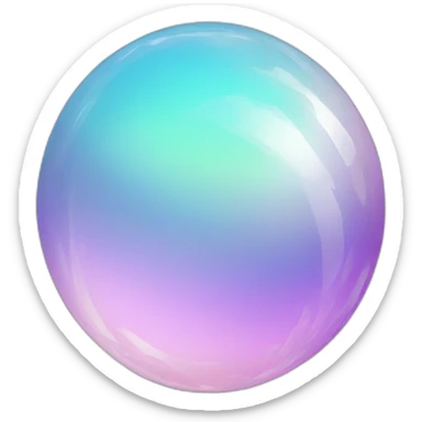 Pastel gradient crystal orb sticker
