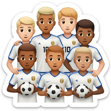 male friend group trading soccer cards sticker