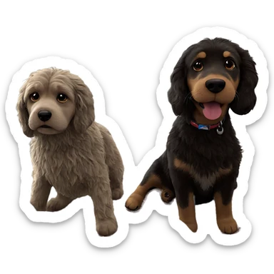 cozy dog on a blanket sticker