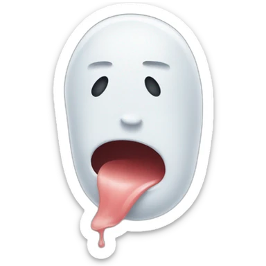 Wipe saliva of emoji face sticker