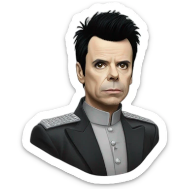 photo-realistic Gary Numan sticker