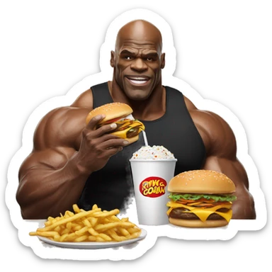 prime ronnie coleman eating fast food sticker