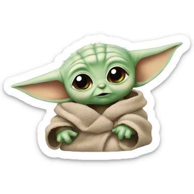 A baby yoda sticker