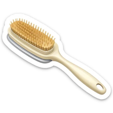 Cream hair brush sticker