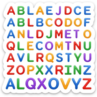 Make the full alphabet  sticker