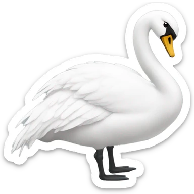 Cisne de color negro  sticker