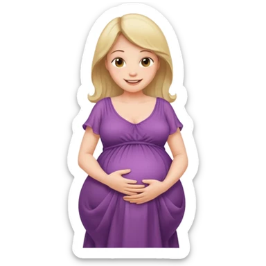 pregnant mother with her hands on womb sticker