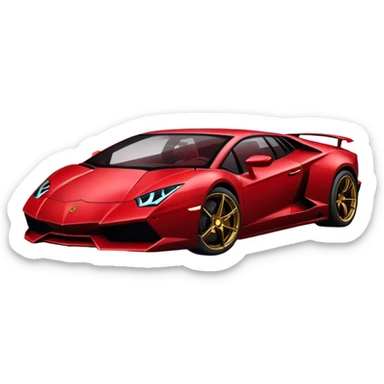 dark Red Lamborghini  sticker