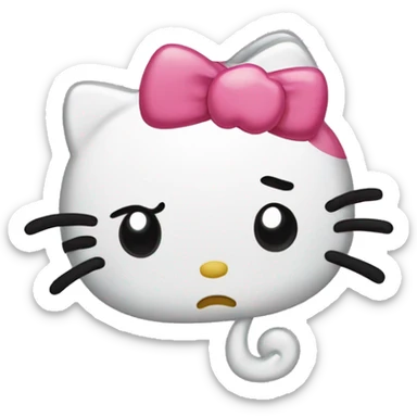 hello kitty crying sticker