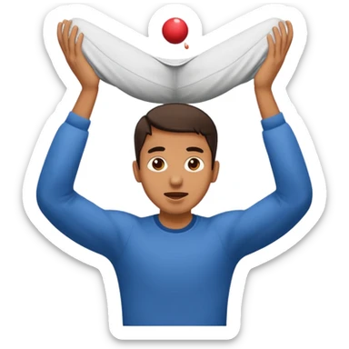 man throwing up makk balla upside down sticker