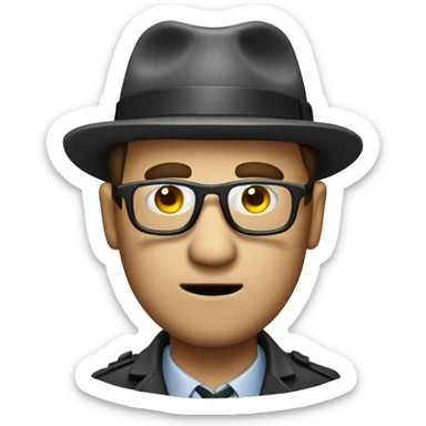 man Crazy investigator sticker