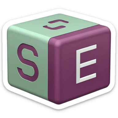 animated gif the word Sent in sage green and plum colors sticker