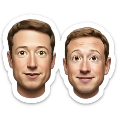 Elon musk and mark Zuckerberg sticker