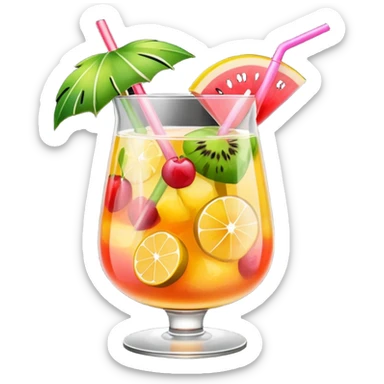 beach coctail drink sticker