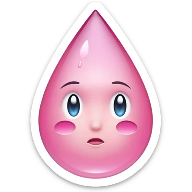 Pink sad tear sticker