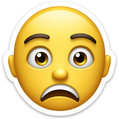 An emoji screaming with desperation  sticker