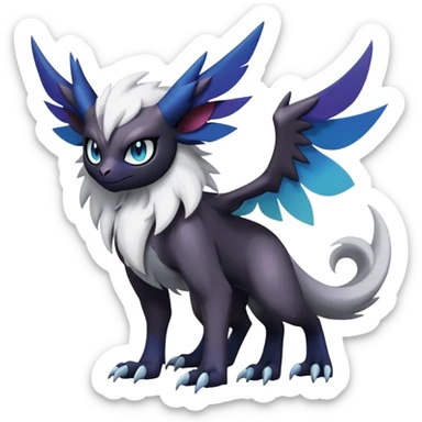 Shiny Absol-Noibat-Noivern-Hybrid (Full body) sticker