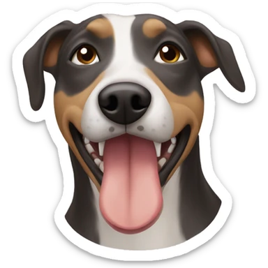 Pit and greyhound mix dog sticker