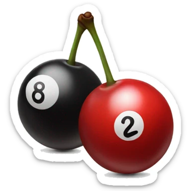 Two 8 ball cherries sticker