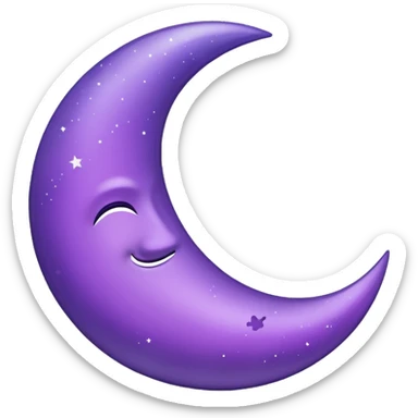 purple half moon sticker