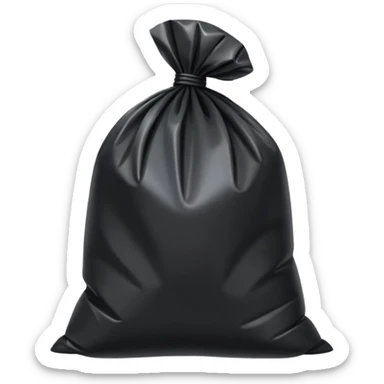 trash bag with nothin on it, just the plain trash bag, no face sticker