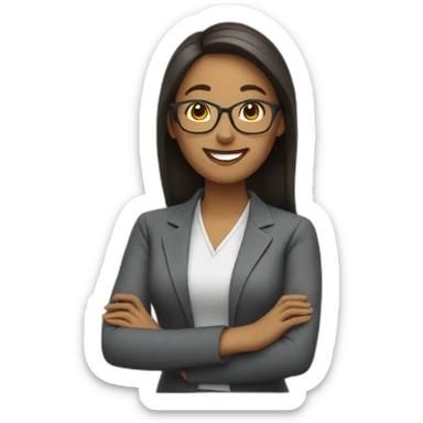 Teacher woman happy sticker