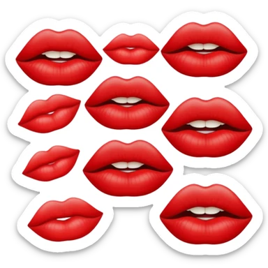 Set of lips with the words ‘crazy beautiful’ around them sticker