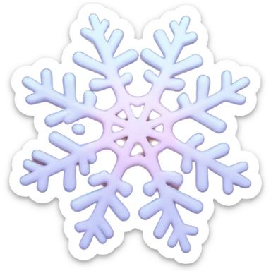 pastel pink snowflake  sticker