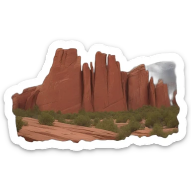 Colorado red rocks sticker