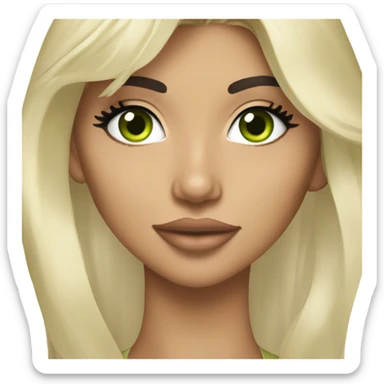 chantel jeffries blonde hair green eyes  sticker